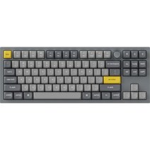 키크론 Q3 노브 갈축 알루미늄 커스텀 기계식 키보드, Q3 N3, 스페이스 그레이, 텐키리스