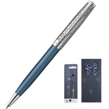 파카 소네트 프리미엄 메탈 CT 볼펜 + 볼펜심 기프트 세트, 블루, 1세트