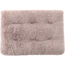 랜보어 반려동물 도톰 보들 사각방석, 핑크베이지