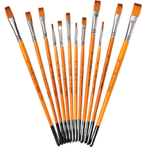 모모스토어 유화용 납작붓, 1~12호, 12개