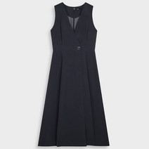 미쏘 V넥 레이어드 롱 원피스