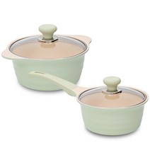 OSLO 인덕션 허브 냄비세트 2종, 혼합색상, 편수냄비 18cm + 양수냄비 20cm