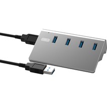 넥스트 USB A 3.2 GEN2 10G 4포트 USB허브 NEXT-344U3-10G, 실버