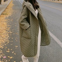 페이퍼먼츠 여성용 데일리 캐주얼 퀼팅 후드 롱 패딩 03108