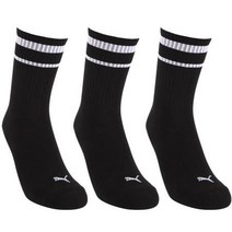 푸마 스포츠 크루삭스 장목양말 3p, 블랙