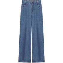 바닐라비 여성용 와이드 데님 일자 팬츠