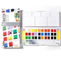 초보자 고체 회화 페인팅 고체 물감, 30색