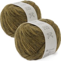 브랜드얀 다루마 긱 뜨개실 3mm 2p, 70m, 08 오커 + 모스그린