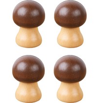 라이프스윗 스탠드 메모 클립 명함 홀더 데스크 장식품 버섯 4p, 브라운