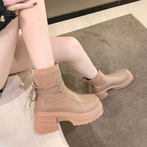 페이퍼먼츠 캐주얼 스트랩 키높이 통굽 앵글부츠 00693