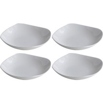 로코리빙 본차이나 사각 찬기 소, 화이트, 4개