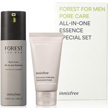 이니스프리 포레스트 올인원 에센스 100ml + 화산송이 모공 바하 클렌징폼 50ml 세트, 1세트