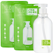 쑥소쿰 손빨래 민감한 의류용 세제 480mL + 리필 400mL 2p 세트, 1세트