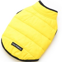 포시럽 반려동물 방한 패딩 조끼, 옐로우