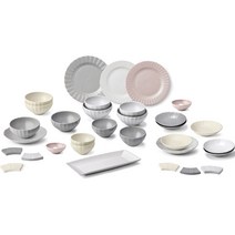 광주요 백합 6인 식기세트 32p, 혼합색상, 9종