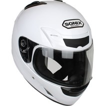 소닉스 아우라 풀페이스 오토바이 헬멧 JX-7, 화이트
