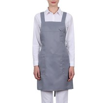 웰프런 H형 포켓장식 앞치마, 2개, 그레이