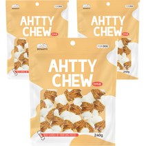 강아지 아띠츄 딩고 치킨우유껌 소형 240g, 치킨 + 우유 혼합맛, 3개