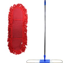 월드크린 리스킹 물걸레 적색 60cm + 프리미엄 판자루 세트, 1세트