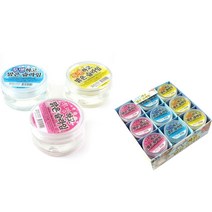 투명하고 맑은 슬라임 3종 x 6p 세트, 핑크, 노랑, 파랑, 1세트