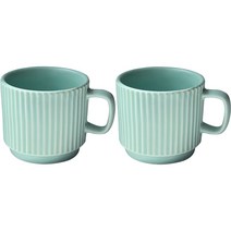 착한살림 세라믹 파스텔 머그컵 260ml, 민트, 2개