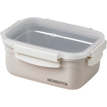 모멘토 스테인레스 세라믹 밀폐 용기 1160ml 라이트베이지, 단품, 1개