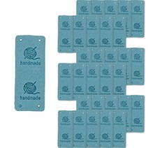 털실 그래픽 영문 핸드메이드 레터링 DIY 소품 만들기 가죽 라벨 40g, 다크 네이비, 50개