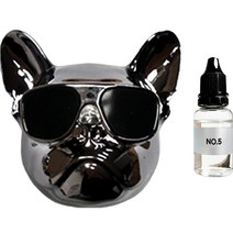 엠퓨처 차량용 불독 방향제 스페이스그레이 + 오일 15ml + 클립 3cm + 오일솜 세트, No5, 1세트