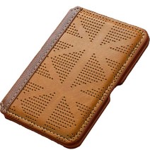 블루마켓 핸드폰 PU 인조가죽 카드지갑 케이스, 다크 브라운, 1개