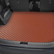 지엠지모터스 4D 퀼팅 인조가죽 트렁크매트, k8 하이브리드, 기아, 브라운
