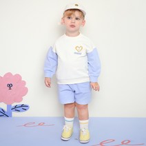 밀크마일 아동용 하트베어 루즈핏 상하복 세트