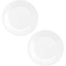 윤도자기 순백 22cm 원형 접시, 화이트, 2개