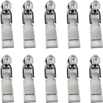 일반 금속 지퍼머리 5호, 10개, 크롬실버