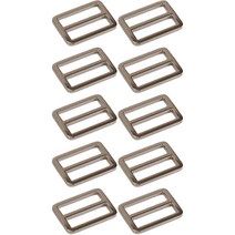 납작 끈조절 버클 32mm, 실버, 10개