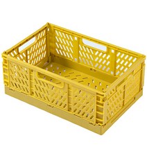 다용도 수납 정리함 폴딩 박스 L, 겨자, 1개