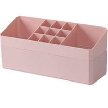 다퍼세일즈 2단 분리형 메이크업 화장대 정리박스, 핑크, 1개