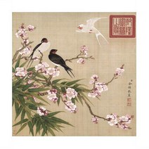 동양화 서예 그림 01 꽃 새