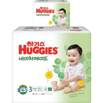 하기스 NEW 네이처메이드 밴드형 기저귀 남아용 중형 3단계(7~10kg), 148매