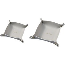 에이프릴16 베이직 레더 트레이 2종 세트, 라이트그레이