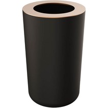 레마 오픈 휴지통 원형 20L, 골드블랙, 1개