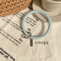 라니마켓 파스텔톤 빅링 휴대폰 손목 걸이, 스카이블루, 1개