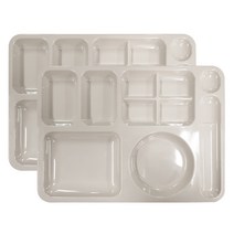 로흐야 단체급식 멜라민 6구 식판 714, 연베이지