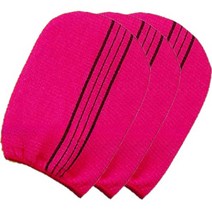 때밀이 벙어리 이태리 타월, 레드, 3개