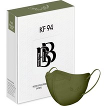 비앙브리제 프리미엄 방역용 마스크 성인용 KF94 대형, 10개입, 1개, 머그워트 카키