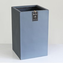 도시정원 모던 인테리어 심플 롱사각 마블 화분 2337, 그레이