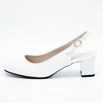 유니크9 여성용 레온 무지 슬링백 펌프스 힐 5cm