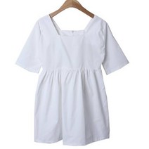 캄테클 스퀘어넥 쿠키 반팔 미니 원피스 cpops8630k32