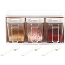 인블룸 조미료 양념통 3p + 스푼 3p + 거치대 세트, 1세트