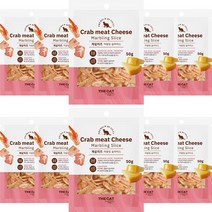 더캣 고양이 마블링 슬라이스 간식 50g, 게살 + 치즈 혼합맛, 10개