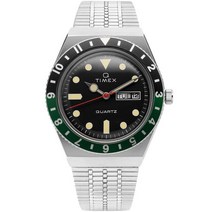 타이맥스 남성용 큐타이맥스 검초 레트로 메탈 시계 TW2U60900